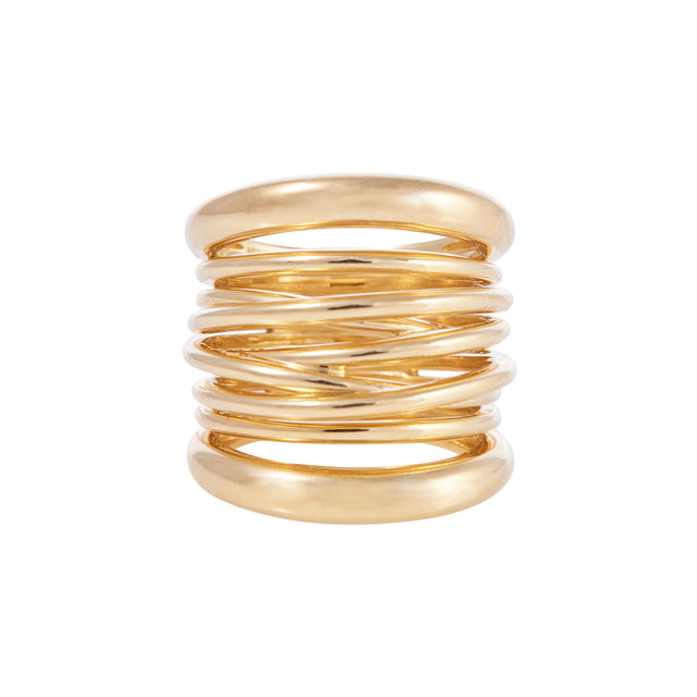 Sidney Garber Tall Scribble Ring - Yellow Gold - Rings - Broken English Jewelry