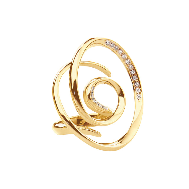Diamond Swirl Ring