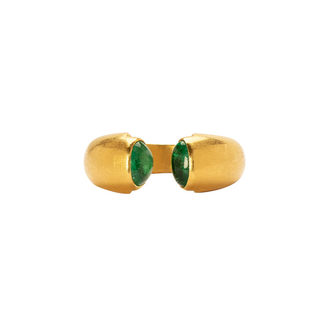 Munnu The Gem Palace Open Emerald Ring - Rings - Broken English Jewelry