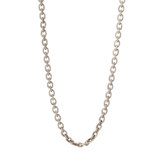 Munnu The Gem Palace Indo Russian Oval Link Diamond Necklace  - Necklaces - Broken English Jewelry