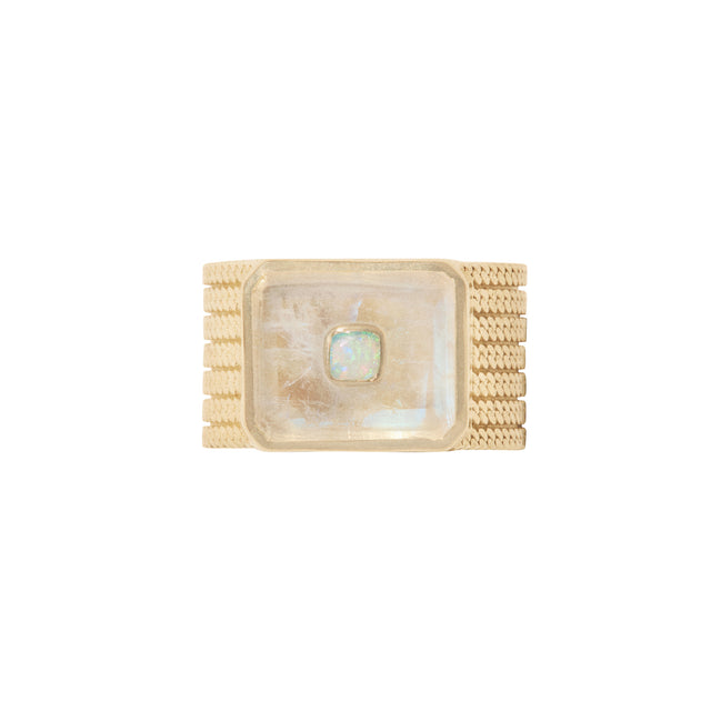 Moonstone and Opal Anton N°2 Ring