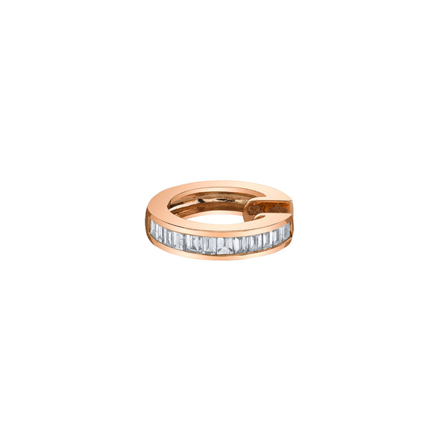 Borgioni Baguette Diamond Earcuff - Rose Gold - Broken English Jewelry