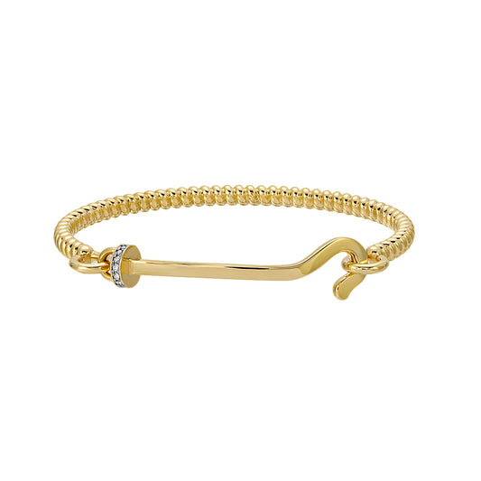 Twist Bangle with Accented Hook - Main Img