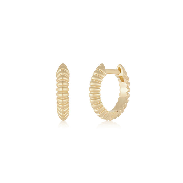 Gold Fluted Knife Edge Mini Huggies