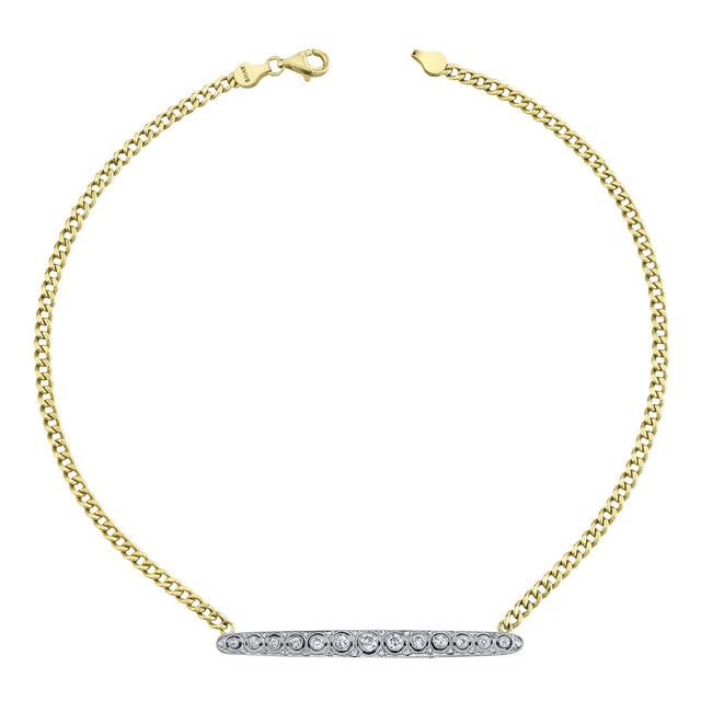 Victorian Marquise Dia Bar Cuff