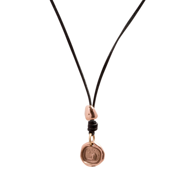 James Colarusso Libertas Charm & Gold Nugget Cord - Broken English Jewelry