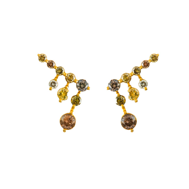 Fancy Color Petite Diamond Drip Stud