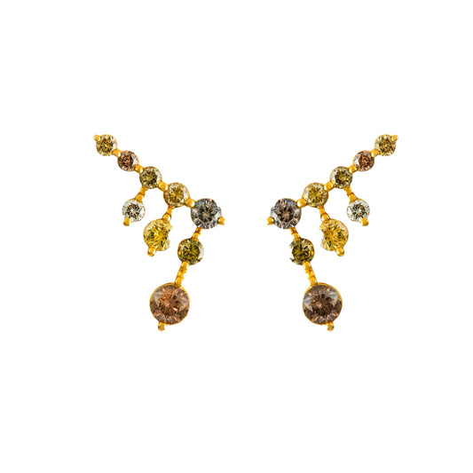 Fancy Color Petite Diamond Drip Stud - Main Img