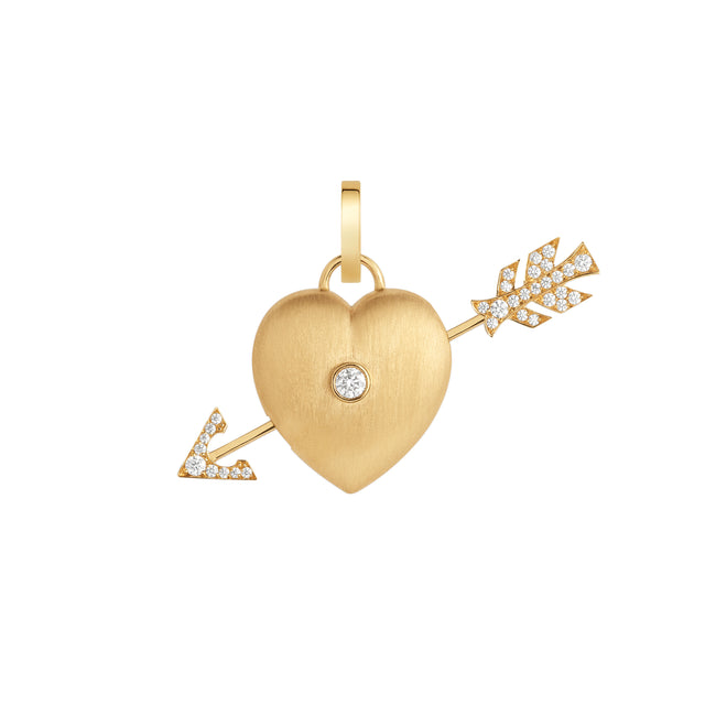 Diamond Coeur Percé Pendant
