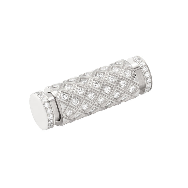 Diamond Latch Pendant - White Gold
