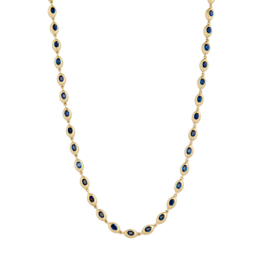 Sapphire Tennis Necklace - Main Img