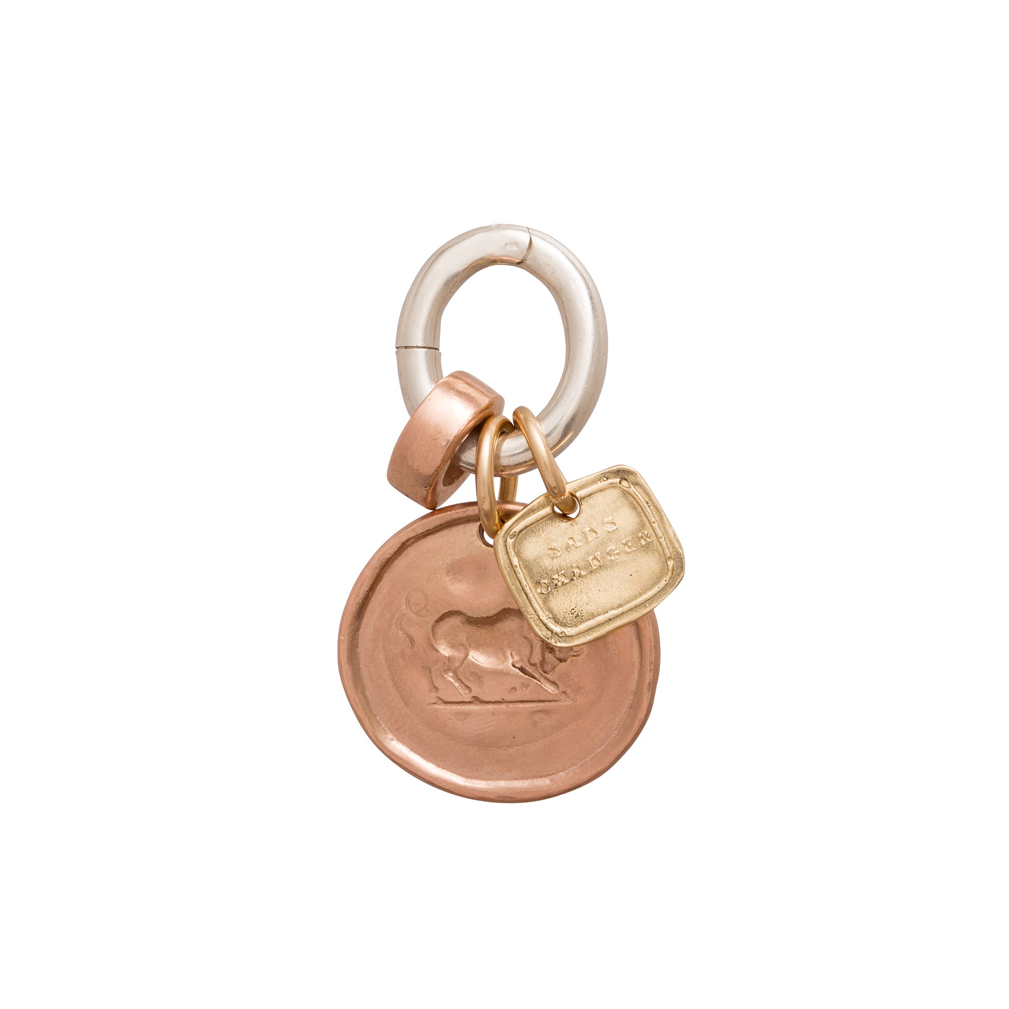 James Colarusso Bull Coin Pendant - Rose Gold - Broken English Jewelry