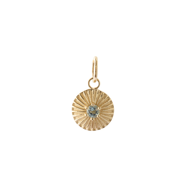 March Aquamarine Birthstone Charm