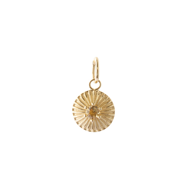 November Citrine Birthstone Charm