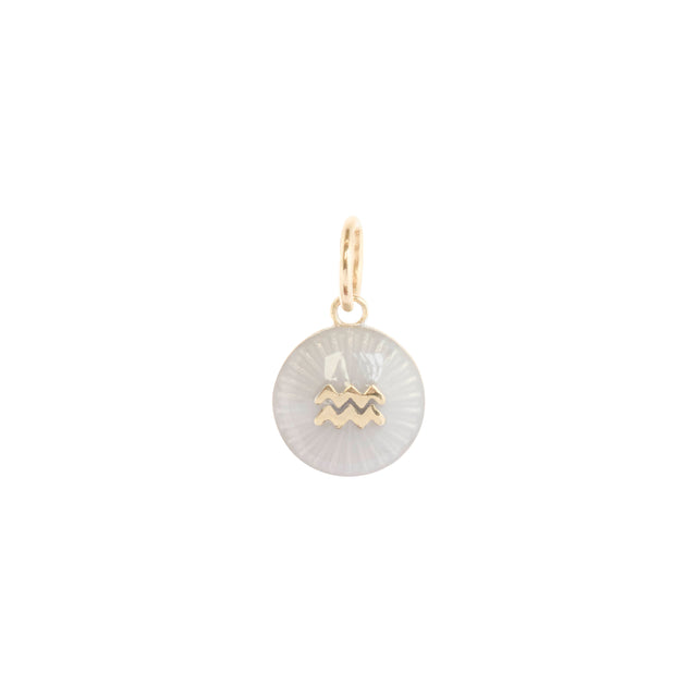Pearl White Aquarius Charm